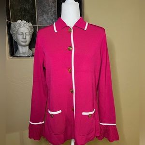 Bloomingdale’s Vintage Blazer Fuchsia Pink Jacket  Size Large